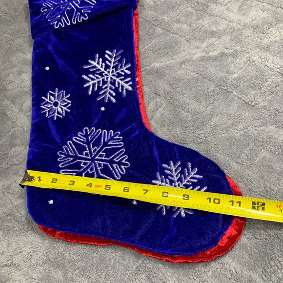 Two Christmas Stockings with Snow Flakes - Picture 4 of 5